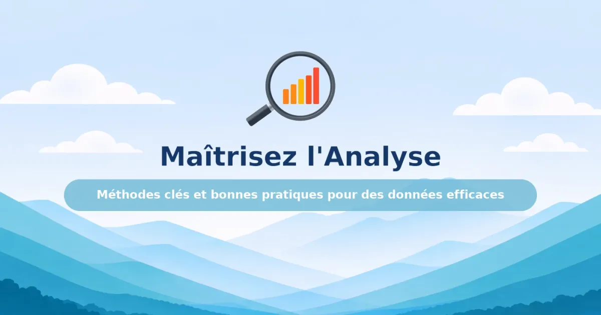 Analyse de données : Méthodes et bonnes pratiques